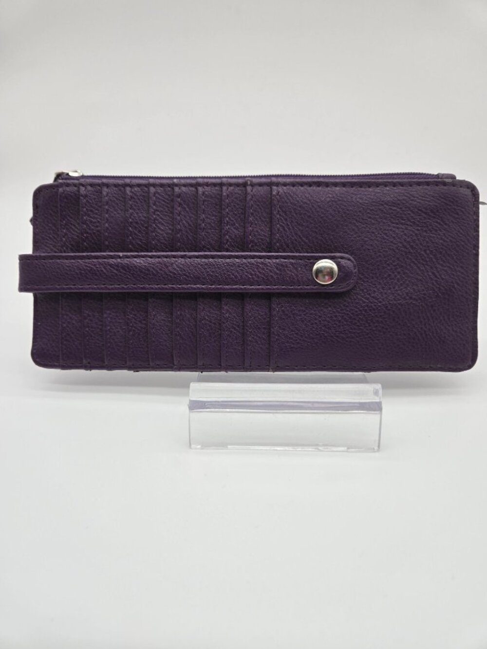 TravelSmith Purple Card Holder Wallet Snap Strap Organizer Travel Wallet Pre-Lov